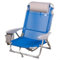 AKTIVE Klappbarer Strandstuhl, 4 Positionen, 51x45x76 cm, inkl. Kissen, Sitzhöhe 17 cm, Tragegriff, Seitentasche, blau (62609)