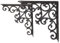 Sungmor Regalhalterungen aus Gusseisen, zur Wandmontage, robuste und stabile 90° rechtwinklige Wandtafelaufhänger, 2 Stück, schwarz und 18 cm, solide und dekorative Eckstrebe, Gelenkwinkel,
