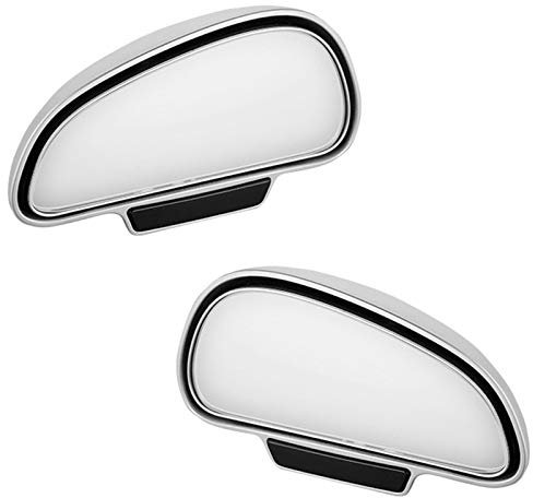 Opaltool 2pcs Auto Toter Winkelspiegel 360 Grad Außenspiegel Blindspiegel Fahrschulspiegel Universal Winkel Spiegel (Silber)