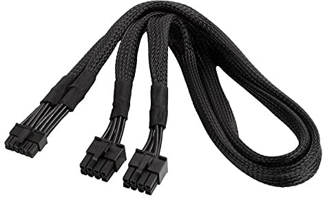 SilverStone Technology PP12-EPS, 2 x EPS-8-Pin- (Netzteil) zu-12-Pin- (GPU) Stromkabel, SST-PP12-EPS