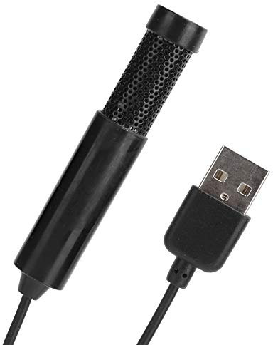 Topiky Mini USB Microphone,Portable High Sensitive Capacitive Omnidirectional Recording Mic,for PC Laptop,for WIN7/8/10/OS X/MSN/SKYPE (black)