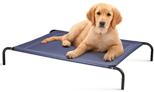 DREAMADE Hundeliege 40 kg/70 kg Belastbar, Hundebett Haustierschlafplatz Haustierbett aus Metall, Hundesofa Hundebetten Hundematte für Indoor und Outdoor (XL)