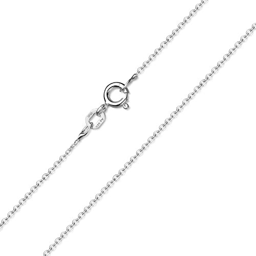Materia Feine Silberkette Damen 925 Echtsilber - 45cm Ankerkette 1mm breit K63-45cm