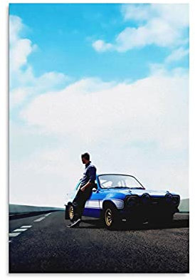 Wandkunst Dekor Fast and Furious Auto Leinwand Poster Schlafzimmer Büro Zimmer Dekor Geschenk Dekor Druck Bild Gemälde für Wohnzimmer Schlafzimmer Dekoration 20 x 30 cm