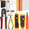 MAYLINE RJ45 RJ12 Crimp Network Tool kit, CAT5 CAT6 Stripper Cable Crimping Tool, Professional LAN Cable Tester, Ethernet Crimper kit&RJ45 Crimp Repair Tool with Connectors(Red)