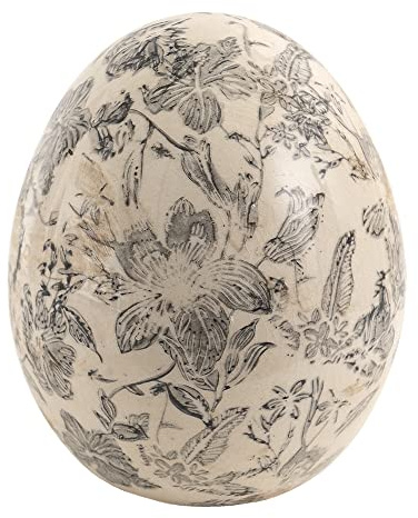 Clayre & Eef 6CE1451M Deko Ei Grau, Beige Ø 11x14 cm