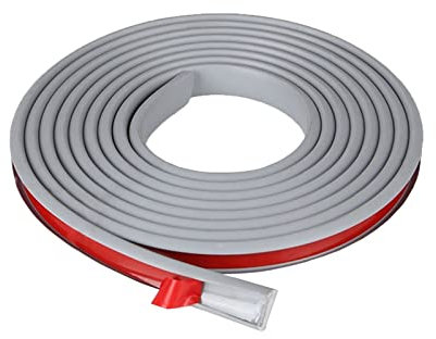 12m U-Profil-Kantenleiste, PVC-Leiste, Flexible, Selbstklebende U-Leiste, for Schrank, Sperrholz, Tisch, Kantenschutz (Color : Grau, Size : 16mm)