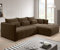 Furnix Ecksofa Yalta mit Schlaffunktion und Bettkasten - Couch L-Form Sofa mit Kissen - Stellfüße in Chromoptik - B245 x H83 x T182 cm, Liegefläche: 147 x 232 cm - MH20 (Braun)