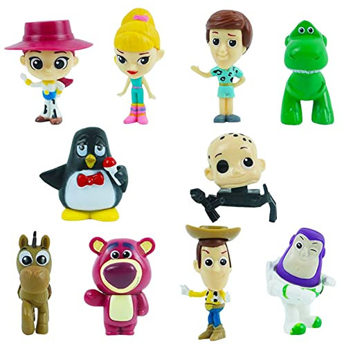Toy Story Mini Figures Set, 10PCS Cake Toppers, Birthday Party Supplies, Cupcake Figurines, Cake Decoration Supplies