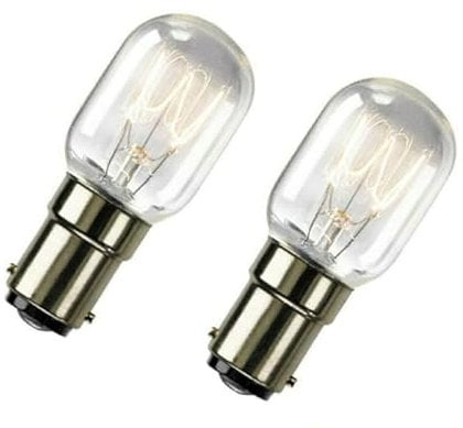 2 x 20w Sewing Machine Lamp Appliance Bulb Small Bayonet SBC B15 240v