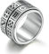Bishilin Ring Herren Edelstahl, Freundschaftsringe Spinner Ring 14MM mit Würfel Partnerringe Männer Ringe Silber Personalisiert Große 57 (18.1)