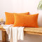 EMEMA Kordsamt Kissenbezug Herbst Dekorative Granulat Sofakissen Dekokissen Kissenbezüge Kissenhülle Couchkissen Überwurf Kissen Bezug Zierkissen für Couch Sofa Wohnzimmer 2er Set 30x50 cm Orange