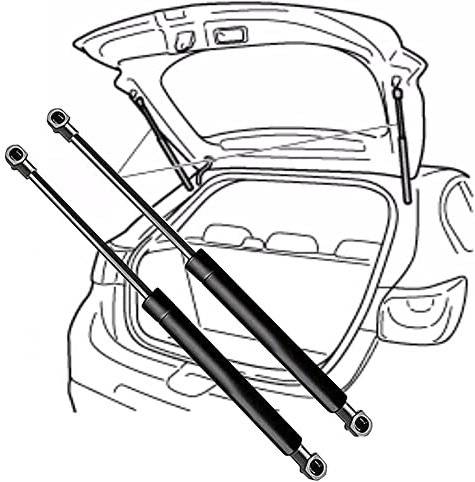 ISILA 2 X Gasfeder Dämpfer Heckklappe für Seat Altea XL (5P5) 2006-2020 (OEM:5P8827550)-41.9cm,Auto Hydraulische Dämpfer Gasdruckfeder Streben Stange Ersatzteile
