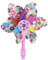 Kisangel Spielset für Kinder Mädchen Dekoration Regenbogen-Windrad Fahrrad Mädchen Spielzeug Lenker Windrad Windmühle Roller Kind Schleife Zubehör Kleinkind Dekorationen