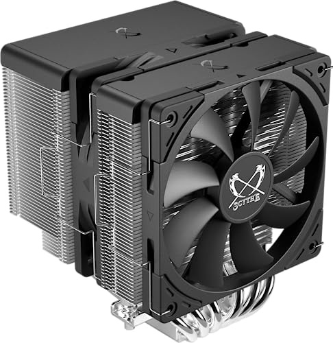 Dissipatore ad aria per CPU Scythe Fuma 3, Intel LGA1700, LGA1151, AMD AM5/Ryzen 120 mm, doppia torre, coperchio superiore nero, dissipatore di calore in alluminio, 6 heatpipe