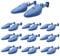 EchoDone 10 Pairs Plastic Shoe Tree Stretcher Shaper for Men, Blue, L