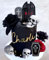 JeVenis Black Red Gothic Cake Decoration Rose Cake Topper Rip Cake Decoration Death Cake Decoration Gothic Birthday Decoration Gothic Party Supplies