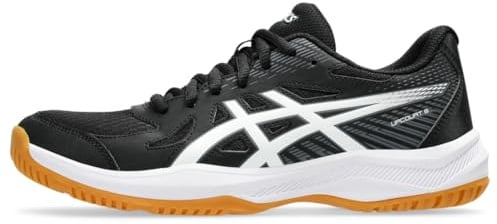 ASICS Women's Upcourt 6 Volleyball Shoes, 8.5, Black/White