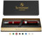 Scriveiner Deep Crimson Personalisierter Stift - Atemberaubender Rotlack Luxus Pen, Chrom Finish Deutsche Schmidt Feder (Mittel), Bestes Graviertes Füllfederhalter Geschenkset, Namensgravur