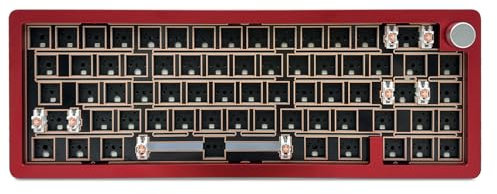 BOYI GMK67-65% - Kit de teclado de aleación de aluminio, intercambiable en caliente, BT5.0/2.4G/Type-C Tri-Mode Wireless CNC RGB Kit montado en junta de teclado mecánico, kit personalizado de