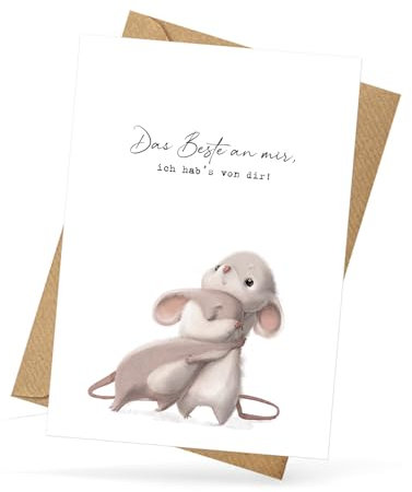 KOKO&LORA® für Mama: Das Beste an mir, ich hab`s von dir! Niedliche Grußkarte zum Muttertag & Vatertag • Muttertagsgeschenk