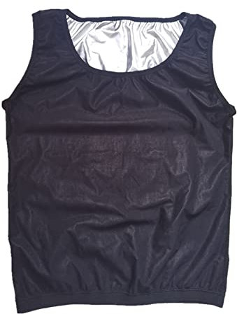 T-shirt alla moda da uomo 2024 top moda camicie sauna da uomo senza maniche Sauna tuta da uomo sudore body shaper sauna gilet per uomo palestra esercizio sauna top grande camicia da uomo, Argento,