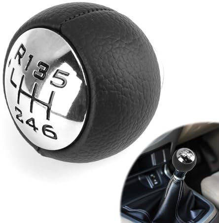 Hugfads Pomo Cambio 6 Velocidades Peugeot, Pomo Palanca de Cambios,Compatible con Peugeot 307308 3008407 5008807 Citroen C3 C4 C8 - Diseño Ergonómico