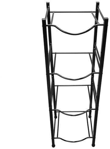 Riuulity Soporte para Jarra Enfriadora de Agua, Soporte a Prueba de óxido para Ahorro de Espacio de 4 Niveles para el Hogar, Cocina, Oficina con Pies Ajustables