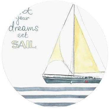 Magnetische Kühlschrankmagnete mit Aufschrift Words Stripes Yacht, rund, starke Haftung, verschönern Sie Ihren Küchencharme