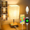 Touch Bedside Table Lamp,Dimmable Touch Control Nightstand Lamps with USB-C＆USB-A Charging Ports,Small Lamp Wood Base Beige Flaxen Fabric Shade for Bedroom,Living Room,Office,Dimmable Bulb Included