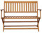 HETFTJN Esszimmerbank Gartenbank Lounge Sessel Outdoor Garderobenbank - Gartenbank 120 cm Massivholz Akazie für Terrassen Garten Park Balkon
