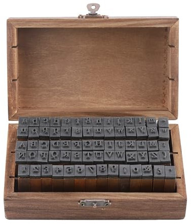 Baxnore 70-teiliges Holz-Gummi-Alphabet, Zahlensymbol-Stempel-Set, Vintage-Symbol-Stempel-Set, Alphabet-Stempel-Set zum Basteln, Scrapbooking, Journaling