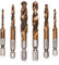 Litorange 3 Pcs 6542 HSS Drill & Taps Bit Set with Cobalt Coating, Screw Tapping Threading Tools in Sizes M6 with 6 mm Hex Shank, Suitable for Professional and Difficult Tapping