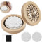 TXXATX Duftstein für Ätherische Öle Set Duftsteine Bambusbox mit 2 Stück Stein Diffusor und 2 Stück Ätherische Öle Tropfer Klein Diffusor für Ätherische Öle für Reisen Yoga Meditation Entspannung