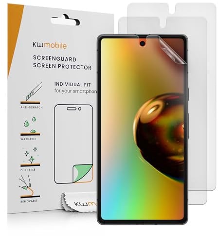 kwmobile 3x matte Folie für Google Pixel 7a - Entspiegelte Displayschutzfolie, Anti Fingerprint Screen Protector Schutzfolie