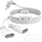 Verlängerungskabel Flachstecker 2M Eurostecker Verlängerung mit Schalter, 2 in 1 Doppelstecker Steckdosenadapter Flachstecker Stromkabel Flach Stecker Netzkabel 2,5A/250V für TV PC Computer