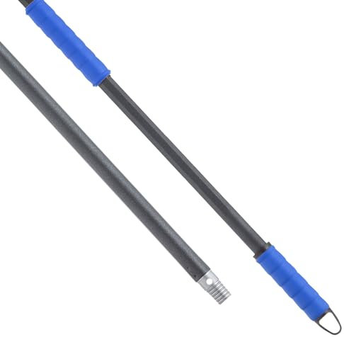 MAYA Palo Ergo-Pro. 1,40 m. Empuñadura Ergonómica Antideslizante. Máxima Resistencia. Rosca Universal y Maneta con Agujero para Colgarlo. (Azul)