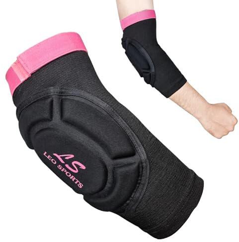 Leo Pro Elbow Pads ,CE Approved, Muay Thai MMA Kickboxing Sparring Elbow Guard, Martial Arts Striking, Volleyball Wrestling Yoga Basketball Adjustable Elbow Protectors Padded Sleeves
