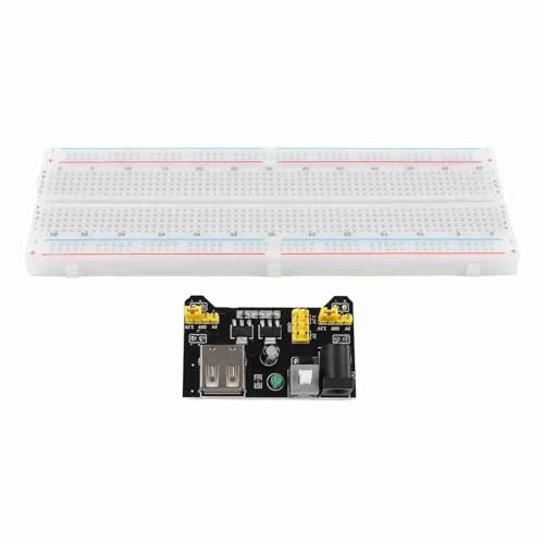 MasYosh 830 Tie Points Breadboard 3,3 V 5V Netzteilmodul mit Jumper -Kabel -Kit für Circuit -Projekte