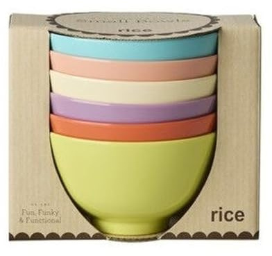 Rice Melamin Schüssel 6er Set Glory Days, Bunt, 11 cm Durchmesser, 300 ml, Spülmaschinenfest, Robust, Vielseitig