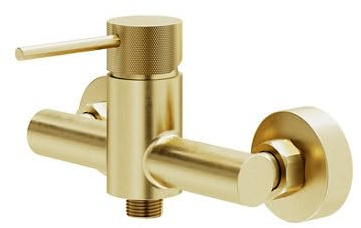 GoodHome Owens Mitigeur de douche mécanique doré 2 trous 1 poignée