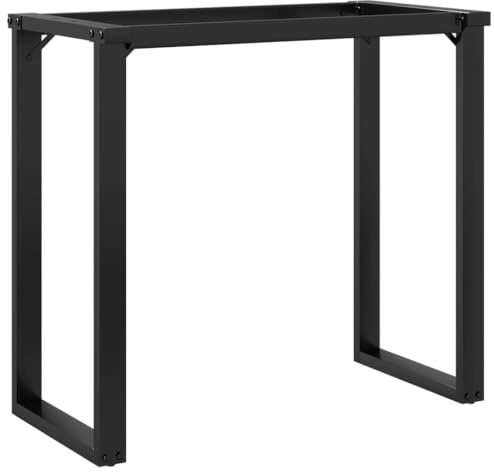 Tmriohed 1 paire de pieds de table en forme de O - 80 x 40 x 73 cm - Structure de table en acier revêtu par pulvérisation - Design industriel - Pour table à manger ou table basse - Noir