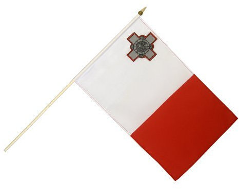 Flaggenfritze Stockflagge Malta - 30 x 45 cm