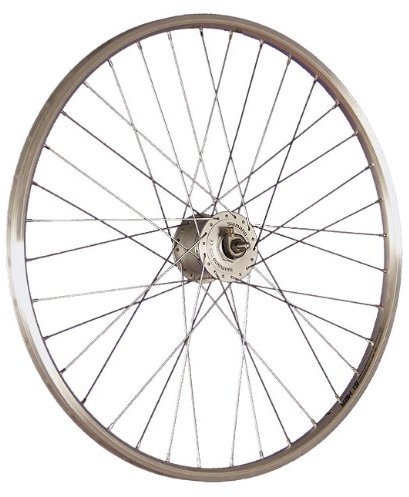 26 Zoll Vorderrad Schürmann Yak19 Hohlkammer Shimano Nabendynamo DH-C3000 Silber