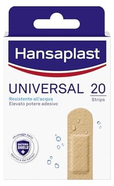 Hansaplast Cerotti UNIVERSAL, Cerotti impermeabili con elevato potere adesivo, Cerotti traspiranti per tutti i tipi di ferite, 1 confezione da 20 Pezzi 19 x 72mm