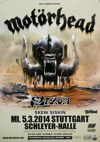 Motörhead - Aftershock, Stuttgart 2014 » Konzertplakat/Premium Poster | Live Konzert Veranstaltung | DIN A1 «