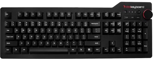 Das Keyboard 4 Professional Mechanische Tastatur QWERTY US Layout - 104 Tasten, Cherry MX Blue Clicky Switch, 2 Ports USB 3.0 Hub, Multimediataste, NKRO, Aluminium-Abdeckung (DASK4MKPROCLI-USEU)