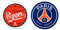 PSG Dessous de Verre Duo 1 PVC Multicolore 10,5 x 14 x 1 cm Set de 2 Pièces