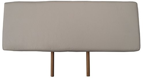 Zen – Fußstütze für alle Zen Massageliegen – Massagetisch Verlängerung 76 x 28 x 7,5 cm – Fußteil mit Polsterung – Massagebank Zubehör (Cremé)