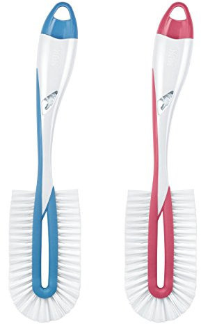 NUK 10256372 Flaschenbürste Twist für die gründliche und schonende Reinigung von Babyflaschen inklusive Saugerbürste, Farbe nicht frei wählbar, 1 Stück
